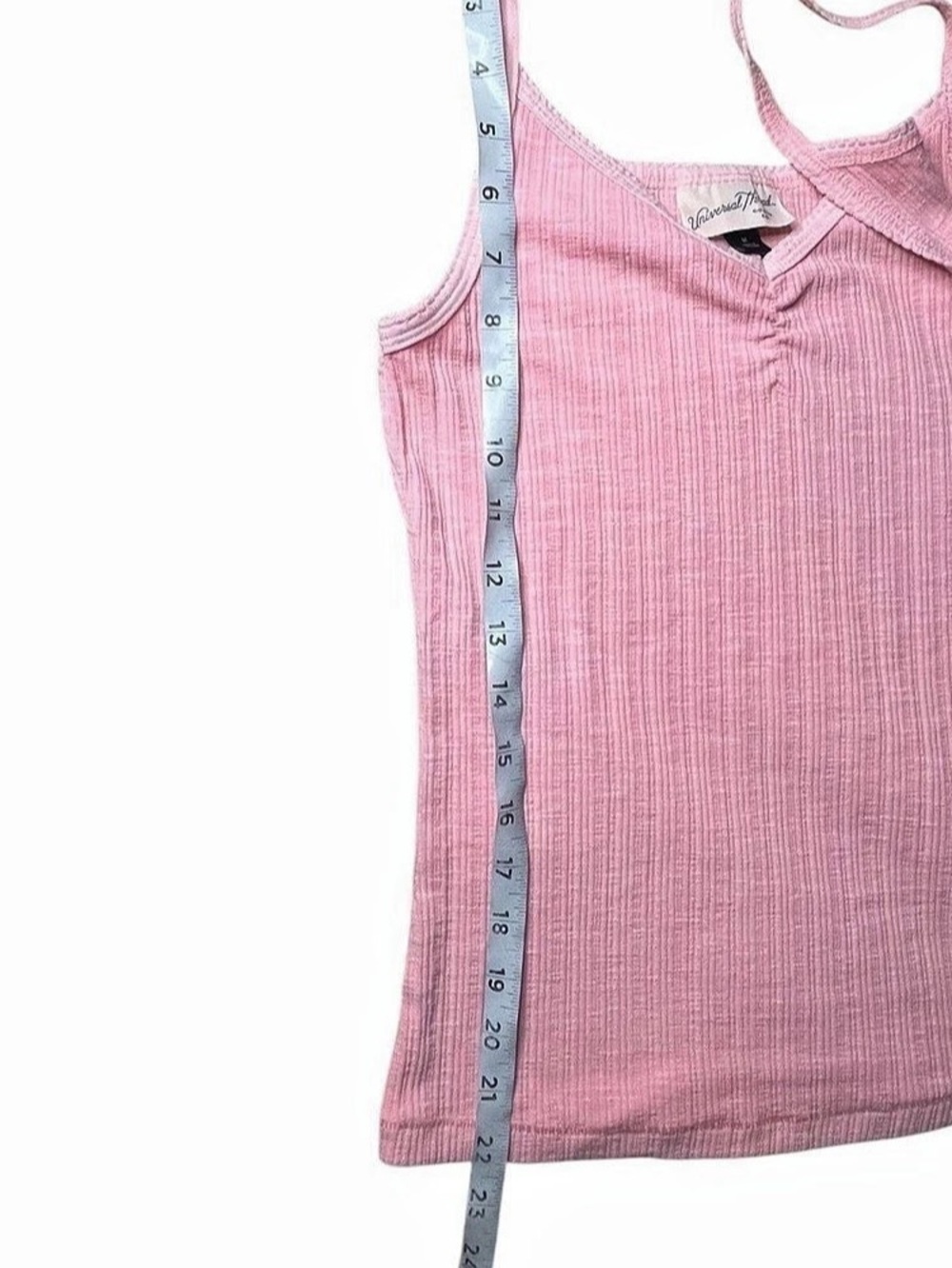 Universal Thread Pink Ribbed V-Neck Tank Top Medium - Picture 8 of 8